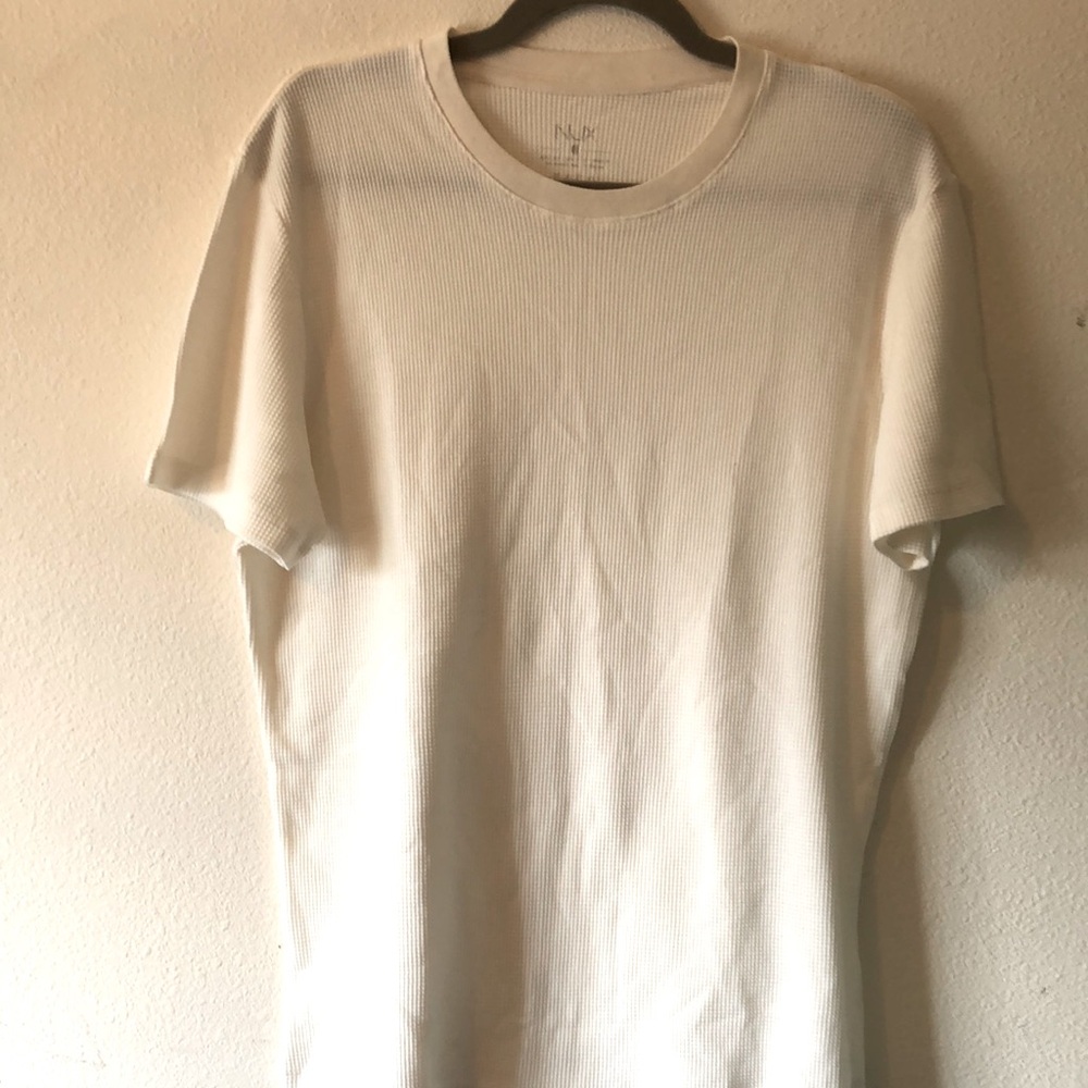 NUX Waffle knit Tee Size large NWOT